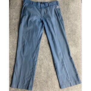 Adidas Golf Pants Mens 34x30 Blue 3 Stripe‎ Climalite Active Casual Sports
